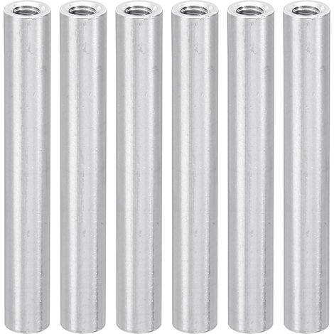 6Pcs Entretoise Filetée M3 en Aluminium 3x5x37mm Argent (1/5)