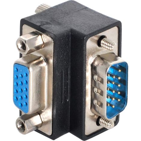 Adaptateur vertical plat à angle droit VGA SVGA mâle vers femelle,des produits fiables et une qualité constante. (1/4)