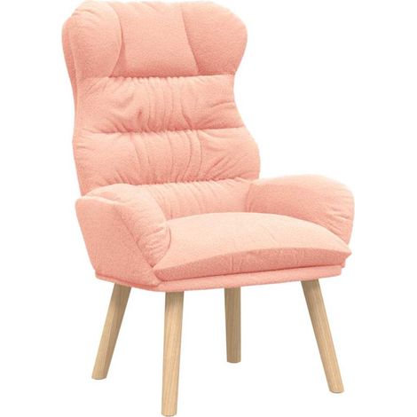 Fauteuil de Salon，Chaise，Fauteuil relaxant Rose 69 x 74 x 93 cm tissu CFW551663 (1/5)