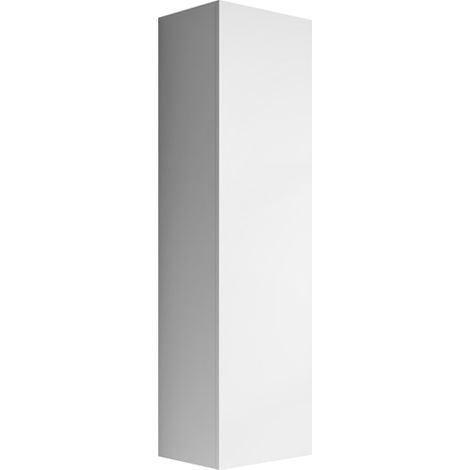 Muebles Bonitos – Armoire murale avec pieds 1 porte – Dimensions 40x165x40cm – 4 compartiments – Panneaux de mélamine mate – Finition blanche mate