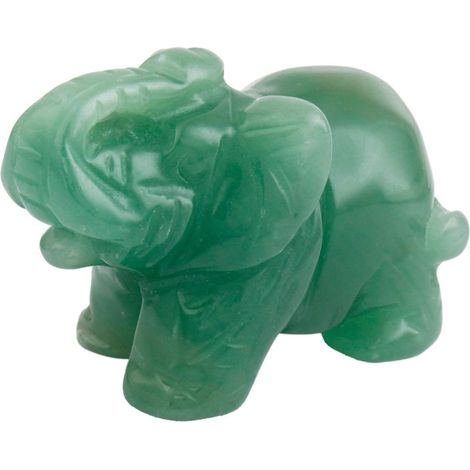 Éléphant cristal quartz rose Reiki sculpture Feng Shui amulette main (1/4)