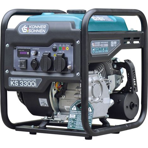 Könner & Söhnen – Générateur-onduleur 3300W – Onde sinusoïdale pure – Moteur fiable EURO V – Mode économique jusqu'à 50% de carburant – Panneau de commande ergonomique (1/6)