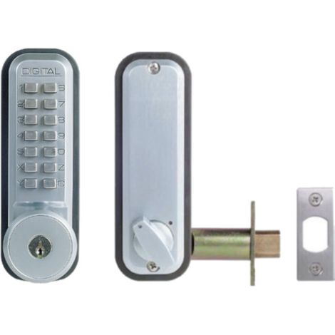 Verrou à code mécanique pêne dormant +clé de secours à larder UNICODE 2210CS - UNITECNIC - U300.1.235