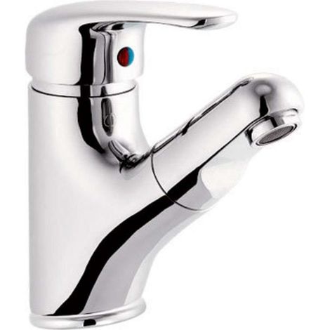 Aqualine Kasiopea - Waschtischbatterie mit ausziehbarer Dusche, Chrom 1107-05 (1/2)