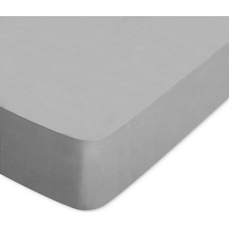 Drap housse uni coton ALTO Bonnet de 30 cm 160x190 cm (1/5)