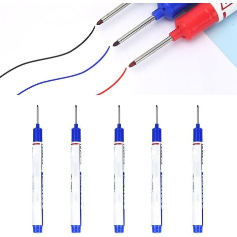 Lot de 5/10 stylos marqueurs à pointe longue pour trous profonds (1/5)