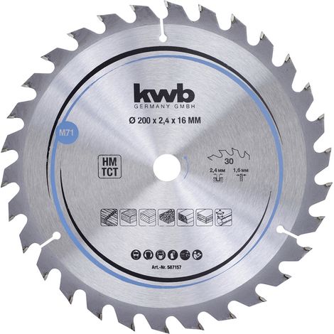 kwb  587157 Hartmetall Kreissägeblatt 200 x 16 mm  1 St.