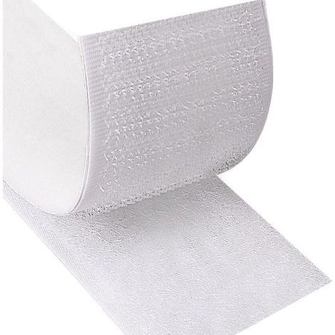 Ruban Velcro auto-adhésif de 5 m, 50 mm de large (50 mm x 5 m, blanc) (SKU produit : 97124814 SKU Offre : mkh25.8.19-5) (1/4)