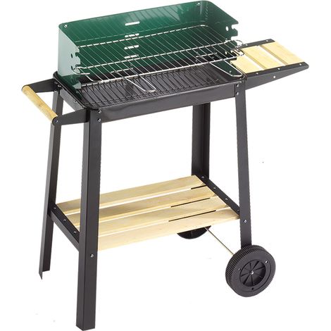 BARBECUE '50-25 GREEN/W' cm. 50x25 - h. cm. 77  - OMPAGRILL