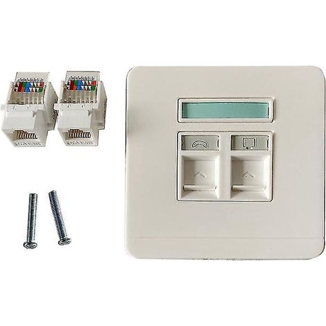 Module réseau Cat5e UTP, connecteur RJ45 sans outil, prise murale Gigabit LAN 2 ports