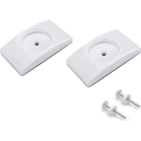 Lot de 2 patins de protection murale pour pieds d'éléphant, pour grille de porte, d'escalier, sans perçage pour sécurité (1/4)