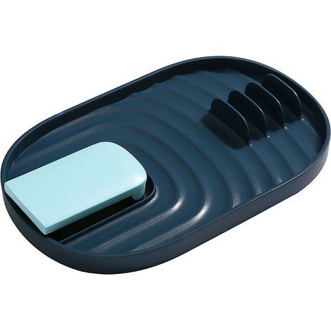 Soporte para utensilios de cocina y soporte para tapas de ollas, soporte plegable para cucharas y soporte para tapas con escurridor, soporte para utensilios de cocina para espátulas y pinzas. (1/4)