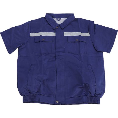 Veste ventilée rafraîchissante à 4 vitesses, vêtements de climatisation pour l'extérieur et l'agriculture, bleu, taille M (1/5)