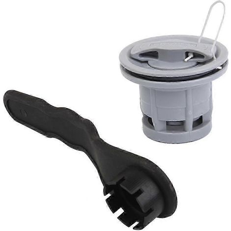 Valve de gonflage à 8 rainures avec double joint et jeu de clés pour bateaux et radeaux pneumatiques (1/5)