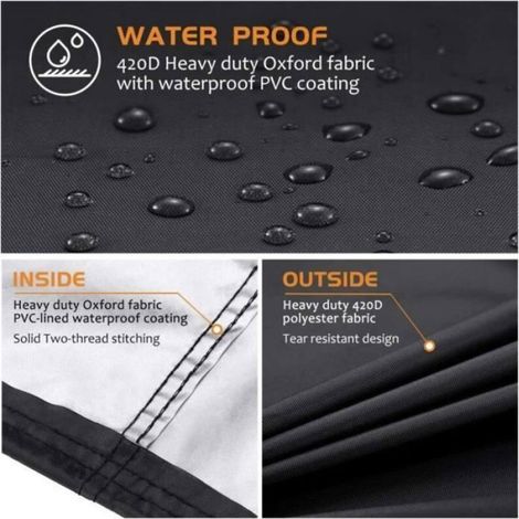 Housse Pour Barbecue - Tissu Oxford 420D - Imperméable Anti-UV - Dimensions 145x61x117 cm - 1 Pièce (1/4)