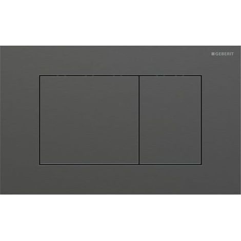 Geberit Sigma40 Betätigungsplatte, eckig, 2-Mengen-Spülung Platte, Taste Schwarzchrom / gebürstet, Easy to Clean-beschichtet (1/5)