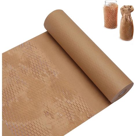 Wabenpapierrolle – 30 cm x 30 m – Umweltfreundliches Verpackungsmaterial – 80 g/m² Seidenpapier – Alternative zu Luftpolsterfolie – Schutzrolle für den Versand (1/5)