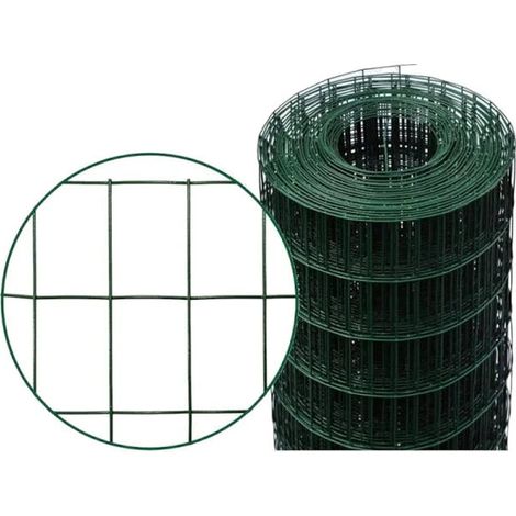 Rete recinzione elettrosaldata plastificata verde rotolo mt.25 ALTEZZA CM 80 - Misure: maglia mm 75x50 filo Ø mm 2,10 est. cm 80h (1/3)