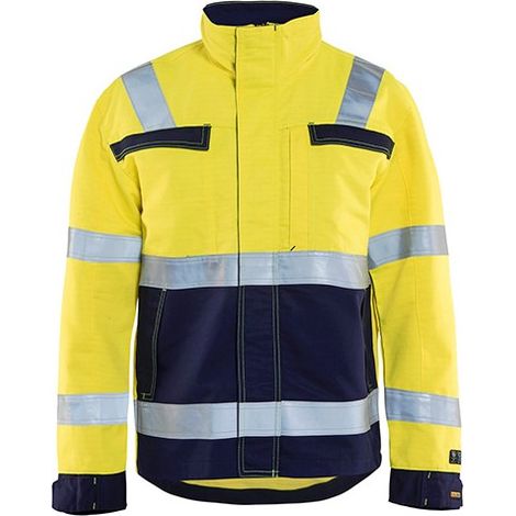 Veste de travail multinormes 4087 - Jaune fluo/Marine XL (1/2)