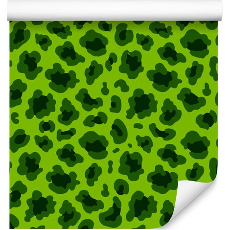 Papel pintado verde lima, verde botella y verde cuero, 50x1000 cm (1/5)