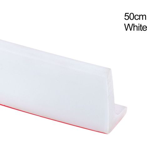 Joint de douche blanc, barre anti-inondation, joint inférieur étanche, profil anti-eau autocollant (1/5)