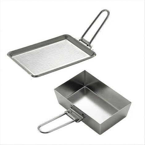 Campingkochgeschirr-Set aus Edelstahl, tragbares Kochgeschirr mit abnehmbarem Griff, leichtes und praktisches Outdoor-Kochgeschirr (1/5)