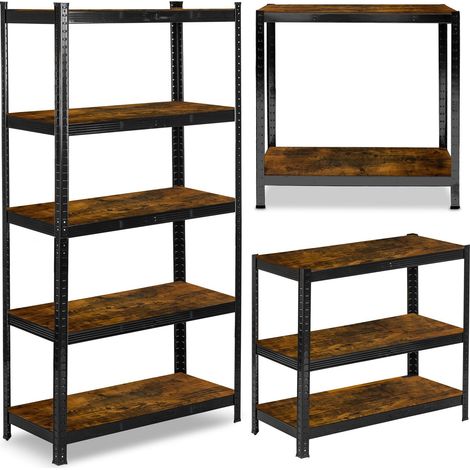 Lagerregal aus Metall 180 x 90 x 40 cm Humberg HR-852 schwarz