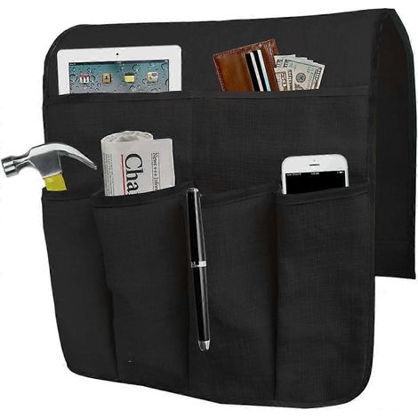 Grand sac de rangement pour canapé, sac de rangement pour accoudoirs de canapé, accoudoirs antidérapants (1/5)