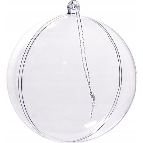 5 Boules Transparentes à remplir 12 cm Plastique décoration de Noël (1/5)