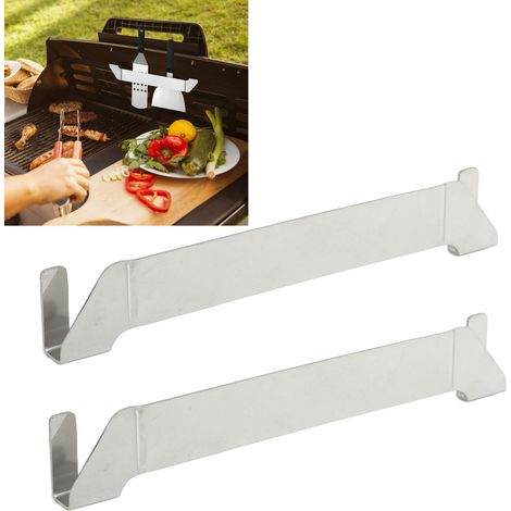 Plaque de cuisson en acier inoxydable et support pour spatule pour outils de barbecue (1/5)