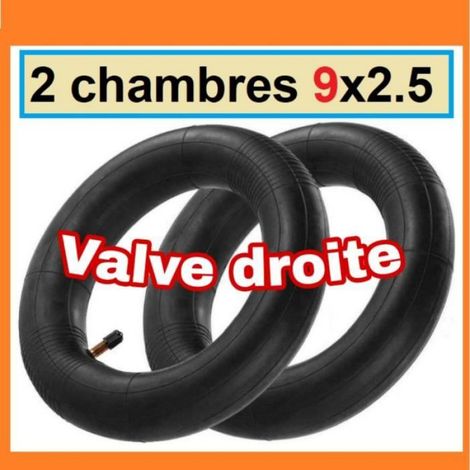 Chambre À Air 9 X 2,50 Pouces - Valve Droite - Pour Trottinette Électrique - Lot De 1 (1/2)