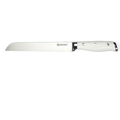 LAGUIOLE CUISSON - Couteau à pain blanc 33cm - "Elégance"