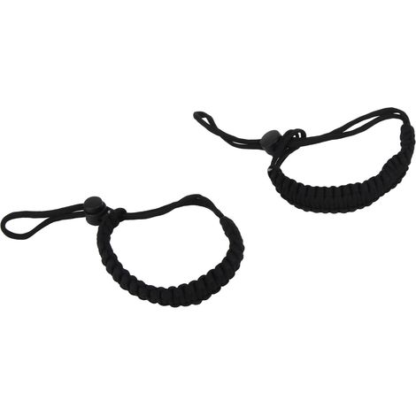 Lot de 2 porte-bouteilles en corde tressée à la main, résistants, avec poignée pour parapluie et gobelet de survie (1/5)