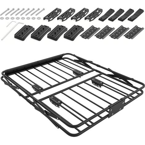 Mophorn Dachträgerkorb 1168 x 914 x 102 mm – Klappbarer Dachgepäckkorb aus Stahllegierung, Tragfähigkeit bis 90,72 kg, wetterfest und ideal für SUVs und Pickups (1/5)