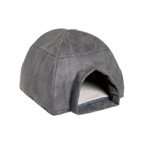K Igloo Pet Cave accogliente grigio /beige 50 x 50 x 53 cm (1/3)