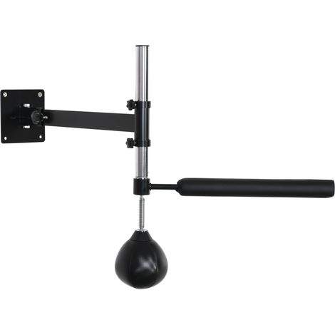 Speed Bag Boxe MMA Hauteur Réglable Acier PU 79x72x20 cm Noir