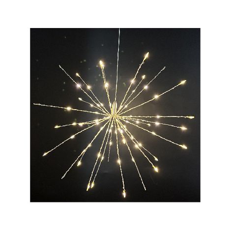 TrendLine LED Aufhänger Eiskristall Ø 50 cm warmweiß Beleuchtete Skulptur
