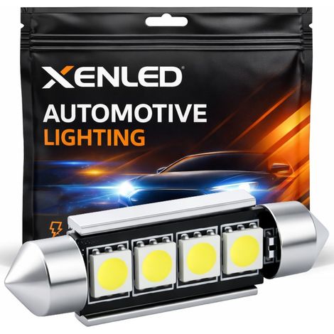 1 x LED Navette FX Racing C10W 42mm 4 SMD DISSIPATOR CANBUS - Navette 42mm - C10W BLANC 12V (1/5)