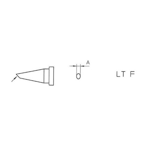 Weller LT-4X punta de soldador redonda doblada plata