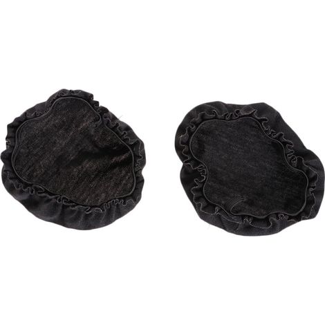 Housse de Protection Extensible pour Écouteurs, Tissu Noir, 1 Paire Coussins Confortables Lavables Séchage Rapide, pour Casque Audio et Casques D’Aviation (1/5)