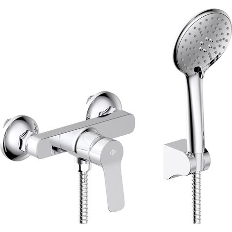 Grifo de ducha con mezclador monomando Rhio cromo GME (1/2)