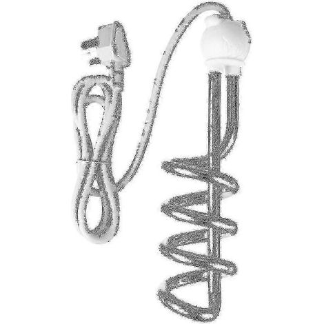 Chauffage électrique à immersion de 3500 W, en acier inoxydable et PP, avec un système de flotteur automatique, adapté au chauffage de récipients tels que baignoires, seaux et piscines gonflables. (1/2)