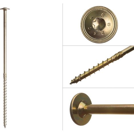 Tellerkopfschrauben gelb verzinkt 8,0 x 240 mm Torx - Schachtel (1/4)