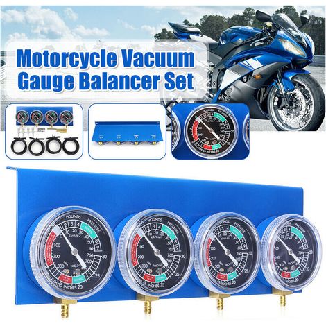 Equilibreur de Jauge de Vide Carburant pour Carburateur de Moto 4 Cylinder Tool