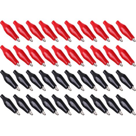 Kit de 20 paires de pinces de test électriques à poignée unique, pinces de charge de batterie, pinces de test d'alimentation, accessoires électriques