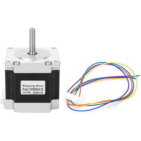 Moteur pas à pas NEMA 23 pour imprimante 3D, câble 4 broches inclus, modèle 23HS5628, arbre de 6,35 mm/8 mm de diamètre, accessoire (1/5)