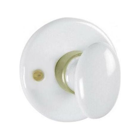 Online Store – Rosace à bouton en porcelaine – Bec-de-cane – Ø 50 mm – Poignée de porte d'entrée – Finition moderne pour décoration intérieure (1/2)