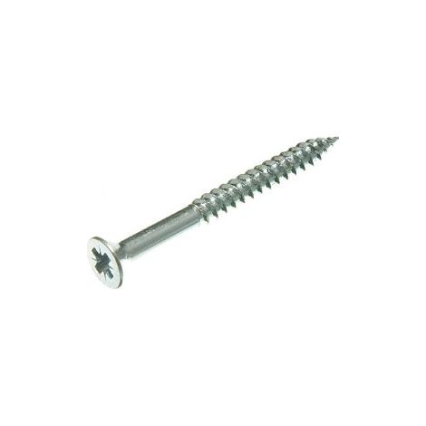 Lot de 250 vis à bois à double filetage BZP en acier zingué 20,3 x 3,8 cm (1/2)