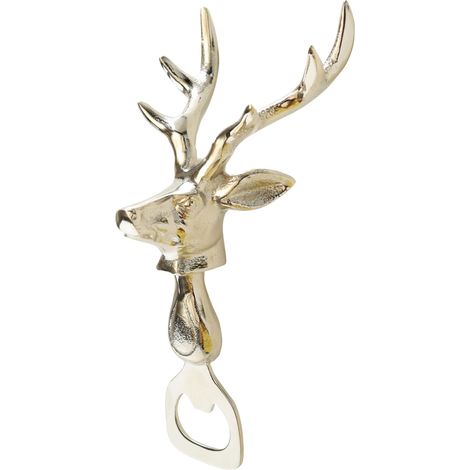 Boltze Flaschenffner Hirsch silber glanz Bierffner mit Hirschkopf Geschenkidee