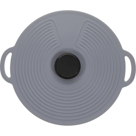 Couvercle en silicone pour casserole, joint d'étanchéité en silicone, couvercle souple pour casserole, fermeture hermétique des aliments-27x27cm-Grey (1/4)